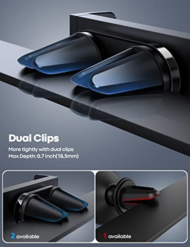 Lamicall Car Vent Phone Mount - Air Vent Clip Holder, Universal Stand Hands Free Cradle Compatible with Cell Phone 16 15 14 13 12 Mini 11 Pro Xs Max Xr X 8 7 6 6s Plus SE Smartphones Black - color: 1-Black