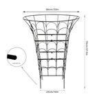 COOOXIM 27.5 x 22 Inches Peony Cages & Supports - Heavy Duty Metal Plant Obelisk Trellis for Outdoor Use, Perfect for Peonies, Roses, and Climbing Vines - Durable Garden Support Ring in M Shape - size: 27.5"x22"