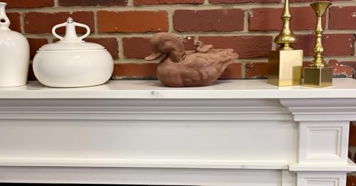 Hymmah Duck Home Decor Statue Rustic Home Decorations for Living Room, Boho Sculpture Resin Animal Collectible Figurines for Indoor Decor - color: Brown-m