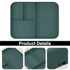 VOVIPO Faux Leather Valet Tray,with 2 in 1 Wireless Charging Compitable With iPhone/17/16/15/15 Plus/15 Pro/15 Pro Max/14/13/12/Wireless earphones,Office/Home Desk Organizers Tray-Mint - color: Mint