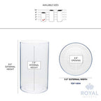 Royal Imports Flower Vase Acrylic Cylinder - Decorative Centerpiece for Home or Wedding - Non Breakable Plastic, 5"X8" Tall Round - Clear - size: 5" x 8" - Single Vase
