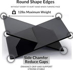 Honygebia Black Acrylic Book Stands - Cross Frame Acrylic Book Holder, Open Bookstand for Display and Reading, Suitable for Art, Bible, Cookbook, Easel, Magazine, Textbooks 12.5" x 9.5" x 5.5" - color: Black