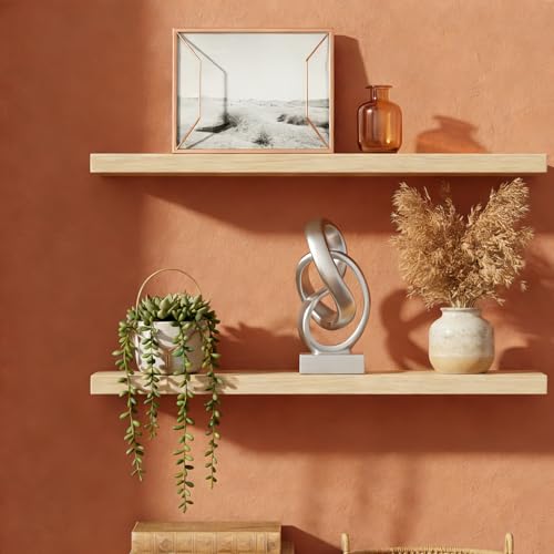 Silver Knot Decor for Coffee Table Book,Abstract Art Mid Century Modern Decor for Bookshelf Entryway TV Stand,Minimalist Knot Sculpture for Home Living Room,Centerpiece Table Decorations (Silver) - color: Silver
