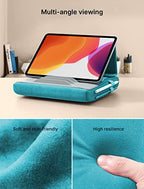 JSAUX Tablet Pillow Stand, Tablet Stand Holder Dock for Lap, Bed and Desk Compatible with iPad Pro 11 10.5 9.7 10.2 Air Mini, Kindle, Tablets, Phones, E-Reader, Books and More 4-10.9'' Devices Green - color: Green