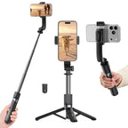 ORICO Aluminum Portable Selfie Stick Tripod, 35'' Mini Tripod for iPhone, Extendable Stand with Detachable Wireless Remote & 360° Rotating Phone Holder – Ideal for Content Creators, Vloggers, Travel - size: 35''