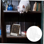 Alipis 1pc Simple Book Holder Acrylic Bookends for Shelves Bookshelf Decor Display Stand for Library