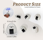 MOUGIGI 5 PCS Mini Flower Vase, Handmade Ceramic Rice Ball (Japanese Onigiri) Miniature Vases, Charming and Cute Design, Perfect for Dry Flowers - Bulk Bud Vases, Unique and Adorable Japanese Craft - color: 5 Pcs Rice Ball Vase