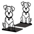 Peacoblue Metal Bookends for Shelves, Modern Decorative Heavy Duty Study Book Ends Stoppers for Office, Desk, Shelf, Room 5.3"x4.3"x7.9" Cast Iron Simple Tall Bookends 1 Pair (Cute Shanari Dog) - style: Cute Shanari Dog