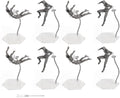 Action Figure Stand with Flexible Metal Arm,Action Figure Pose Display Holder Base,Flight Stands for Action Figures Compatible with HG RG SD SHF Gundam 1/144 Toy with Screwdriver (8Pcs Clear) - color: 8Pcs Clear