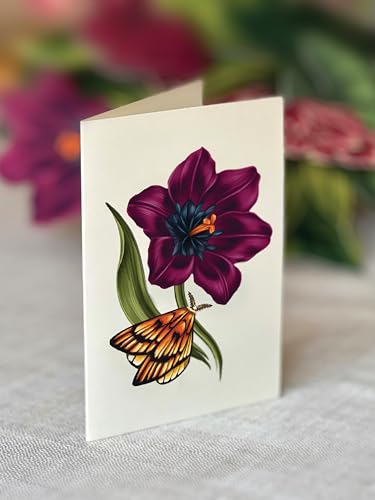 Freshcut Paper Pop Up Cards, Moonlight Garden, 12 Inch Life Sized Forever Flower Bouquet 3D Popup Greeting Card, Birthday Cards, Thank You Card, Blank Notecard & Envelope - color: Moonlight Garden, size: Classic
