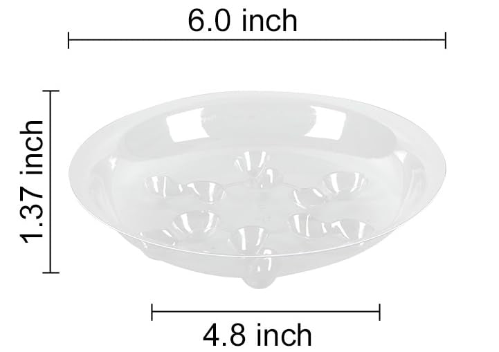 6 Pack Heavy Duty Clear Plastic Plant Saucer Sturdy Pot Tray,Plant Water Catcher Clear Thick Plastic Heavy Duty Plant Sturdy Saucer Drip Trays for pots (6 INCH) - size: 6 INCH
