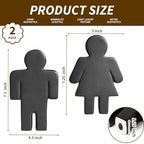 Defined Deco Ceramics Figures Decorative Objects, Funny Bathroom Decor for Shelves, Cute Modern Black Bookshelf Decor