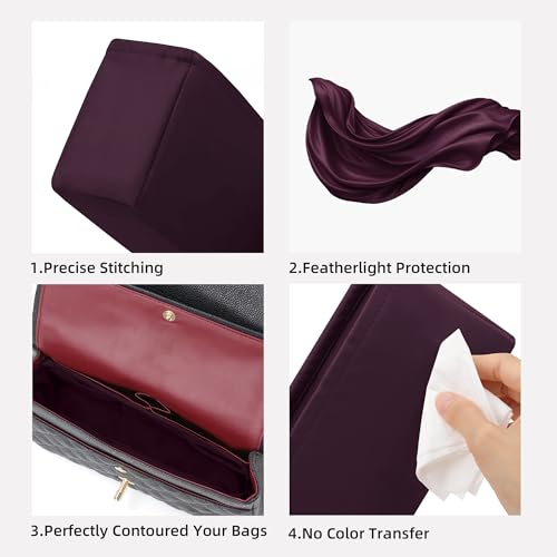 DGAZ Purse Organizer Insert，Silk Bag Organizer，Luxury Handbag & Tote Shaper Fits Chanel CF Bags - color: Fuchsia, size: Medium 25