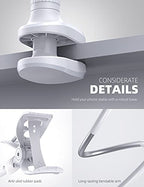 Lamicall Phone Holder, Gooseneck Mount, Compatible with 4-7'' Smartphones and Desktops, Adjustable Arm and Non-Slip Base, Easy to Install and Use - color: White