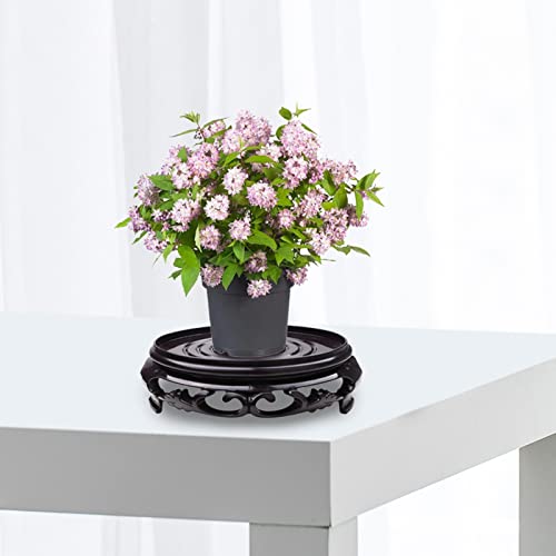 Hapivida Plant Stand, 6.8in Round Vase Base Plant Riser Flower Pot Display Stand Plant Rack Holder Planter Tray Furniture Indoor Outdoor for Desktop Counter Room