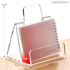 HeZone Acrylic Brochure Holder 5x6 Inch,Clear Pamphlet Holder Display Stand for Trifold 4&5&6 Inch Flyers,Pamphlets,Booklets,Menu,Leaflets for Office,Home,Store,1 Pack,A5
