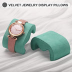uxcell 2pcs Watch Case Pillows, M Shaped Watch Display Pillow Velvet Watch Cushion Replacement for Watch Bracelet Display Storage Light Green - color: Light Green