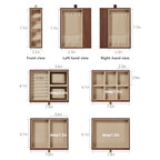 CHOSIN Black Walnut Wooden Jewelry Box for Women Classical Solid Wood 4-Layer Jewelry Organizer Double Sided Visibility Necklace Storage Layer Watch Necklace Ring Earring Mothers Day Gifts for Mom - style: 4 Layer C
