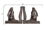 Creative Co-Op Bunny Rabbit Bookends, Set of 2, Bronze Finish - color: Bronze Finish