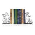 Cute Bookends Decorative, Durable Metal Book Holders with Timeless Appeal, Black, 1 Piece, 6.3x4.5x1.2 inches
