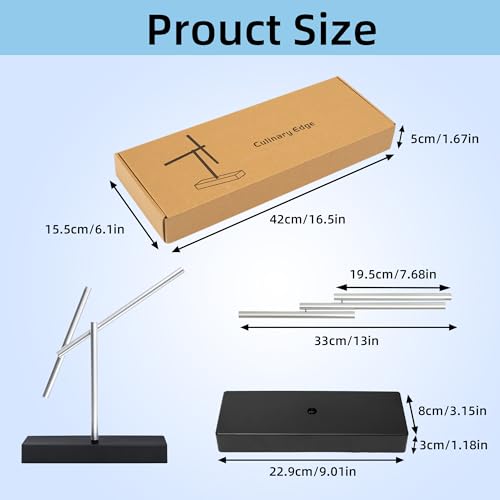 CulinaryEdge Kinetic Energy Sculpture Sticks – Battery Powered Motion Desk Toy, Elegant Metal Physics Decor for Office and Home