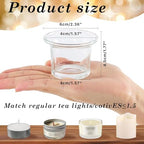 Tealight Candle Holder Set of 12,Glass Votive Candle Holders,Clear Tea Light Holders Bulk for Wedding Holiday Birthday Party Dinner & Home Decor