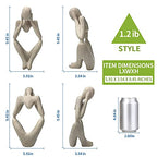 Sandstone Resin Thinker Style Abstract Sculpture Statue Collectible Figurines Home Office Bookshelf Desktop Decor(Sandstone - think Deeply) - color: Sandstone - Think Deeply