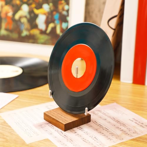 Wenqik 4 Pcs Crystal Display Stand Adjustable Metal Arms Small Rock Display Stand with Wooden Base Geodes Rock Agate Mineral Easel Holder for Collectibles(2.56 x 2.56 x 4.33 Inch) - size: 2.56 x 2.56 x 4.33 Inch