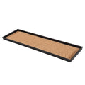 Anji Mountain AMB0BT4F-001 Black Rubber Boot/Shoe Tray with Coir, Fits 4 Pair (46.5" Wide), Tan Insert - color: Tan Insert, size: 46" x 14" x 1.5"