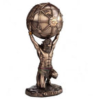 Veronese Design 5 1/2 Inch Atlas The Titan Who Holds The Sky Resin Sculpture Cold Cast Bronze Finish
