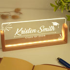 Custom Name Plate for Desk, Personalized Light Up Acrylic Desk Name Plate, Personalized Graduation Gifts 2026 for Him Her, Class of 2026 Graduate Gift, High School College Grad Gift (Design10-Graduation) - color: Design10-Graduation