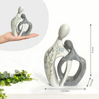 White Couple Arm in Arm Resin Figurine, 6" H, Romantic Gifts for Him & Her, Modern Abstract Design, Engagement Anniversary Wedding Keepsake Home Decor - style: Arm in Arm