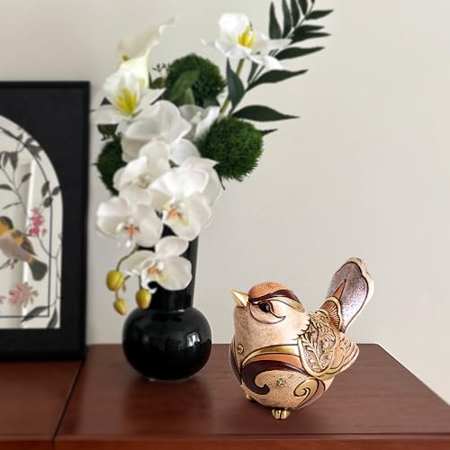 Bird Figurines For Home Decor,Bird Statue Sculpture For Shelf Decor Accents,Boho Bird Decorations For Table Office Living Room Bedroom,Retro Animal Statues Decorative Bird Gifts For Bird Lovers Women - color: Brown