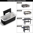 Grill Grease Catcher for Blackstone Griddle with 10 Pack Grease Cup Liners Aluminum Foil Tray Pan Drip Tray Pan for 17, 22, 28 & 36 inches Griddle (Long Hook) - color: Long Hook