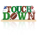 COCHIE Metal Football Touchdown Sign, Green Super Football Bowl Game Tailgate Party Decorations for Home, Office, Shelf, Mantel, Indoor, Touch Down Table Toppers Decor (Superbowl) - style: Superbowl