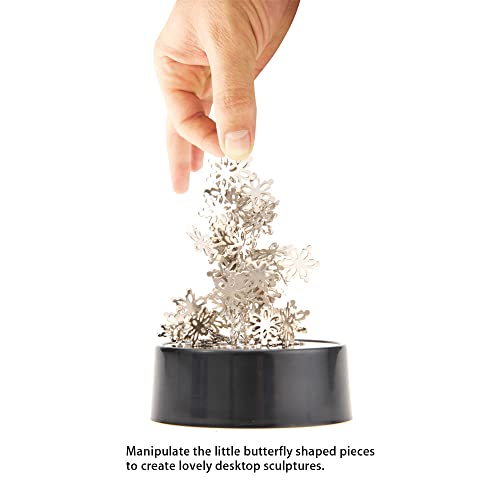 PowerTRC Toy Magnetic Desktop Sculpture (Snowflakes) | Mini Magnetic Art Decoration for Desktop | Fun Stress Relief Office Gift