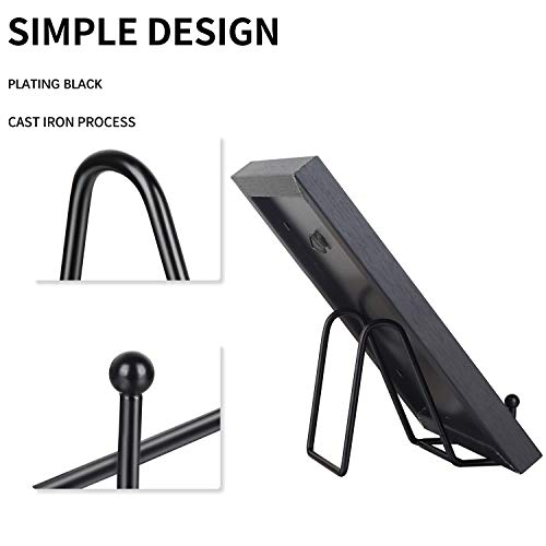 Decolore 5 Pack 3 Inch Small Easel Metal Display Stands - Black Iron Plate Holder for Picture, Decorative Plate, Book, Photo, Artistic Work (5 pcs)