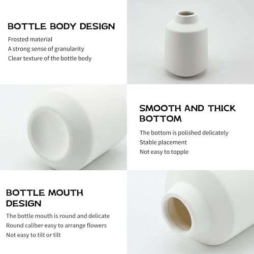 White Bud Vases Set of 12, Small Ceramic Vase in Bulk, Mini Pottery Vases for Pampas Grass Clay Vase for Wedding Table Centerpieces Decoration Modern Boho Rustic Home Decor DIY Gift - color: B-small Ceramic Vases-12pcs