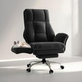 Big and Tall Office Chair, Flip Armrests for Pets & Cross Legged Sitting, Executive Ergonomic Computer Gaming Chair with Foot Rest, Crystal Velvet Wide Seat Reclining Desk Chair - color: Black
