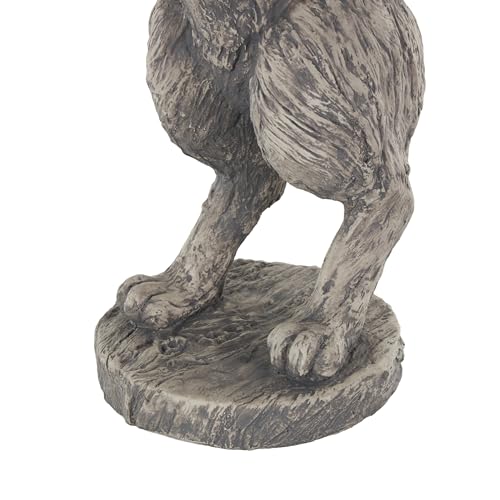 Deco 79 Polystone Rabbit Textured Sculpture with Telescope, 8" x 12" x 22", Gray - size: 8" x 12" x 22"