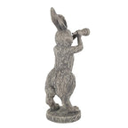Deco 79 Polystone Rabbit Textured Sculpture with Telescope, 8" x 12" x 22", Gray - size: 8" x 12" x 22"