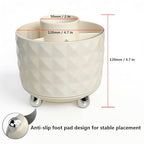 GOTOBA 360° Rotating Pencil Holder for Desk, Makeup Brush Holder with 6 Slots, Desk Organizer for Writing Utensil, Office and School Supplies (Milky White) - color: Milky White