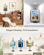 Adjustable Tabletop Easel Stand, Picture Easels for Display Up to 29" H, Metal Picture Frame Holder Stand Table for Art, Photo (Black) - color: black