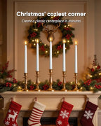 Homemory 11 inches Waxy Flameless Taper Candles with Remote Timer Dimmer, 2 Pcs Battery Operated Taper Candles with Flickering Flame, White LED Candlesticks for Wedding, Christmas Indoor Decoration - style: Traditional - White 11"