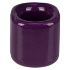 Mega Candles 5 pcs Dark Purple 1/2 Inch Diameter Ceramic Chime Ritual Spell Candle Holders, Great for Casting Chimes, Meditation, Rituals, Spells, Vigil, Witchcraft, Wiccan Supplies - color: Dark Purple, size: 5 Pieces