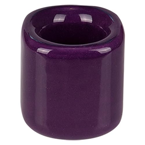 Mega Candles 5 pcs Dark Purple 1/2 Inch Diameter Ceramic Chime Ritual Spell Candle Holders, Great for Casting Chimes, Meditation, Rituals, Spells, Vigil, Witchcraft, Wiccan Supplies - color: Dark Purple, size: 5 Pieces