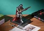 King's Guard Leader Cloak Warrior Knight Pen Holder Mobile Phone Stand, Ornament Knight Statue, Pen Stand Paperweight for Office and Home (Iron) - color: Iron