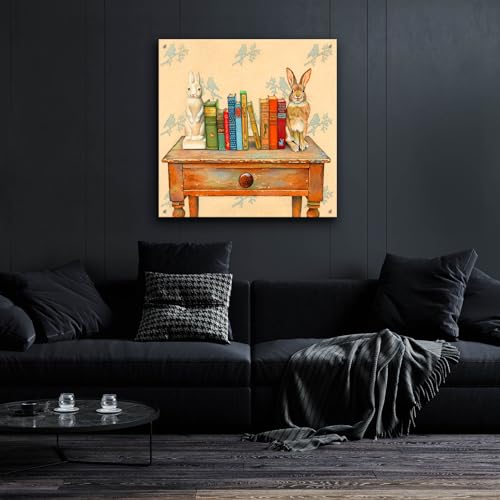 Epic Art 'Bookends' by Marvindale Acrylic Glass Wall Art, 36" x 36" - size: 36L" x 36W"