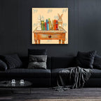 Epic Art 'Bookends' by Marvindale Acrylic Glass Wall Art, 36" x 36" - size: 36L" x 36W"