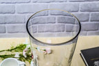CYS EXCEL 13.75" Tall Clear Glass Cylinder Vase Taper Down Flower Vase with 6.5" Wide Opening Elegant Centerpiece for Weddings, Events, and Home Décor - size: 13.75"H x 6.5"O x 4"B